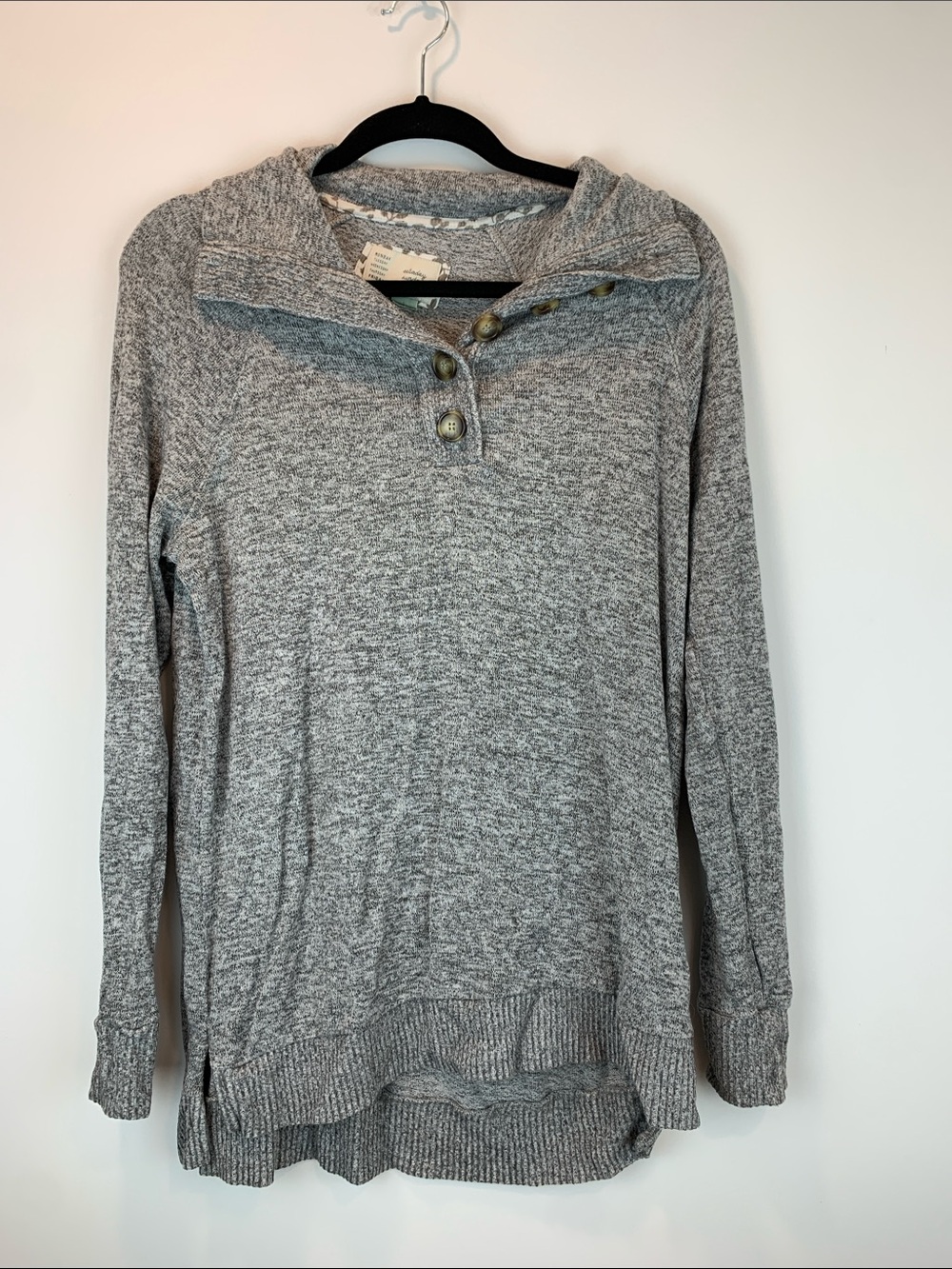 Grey Saturday Sunday sweater sz S casual comfy cozy lightweight fall preppy